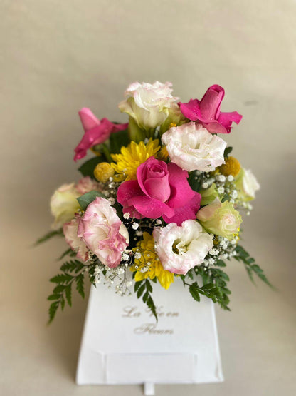 Gift Box Arrangement - Besan Flowers