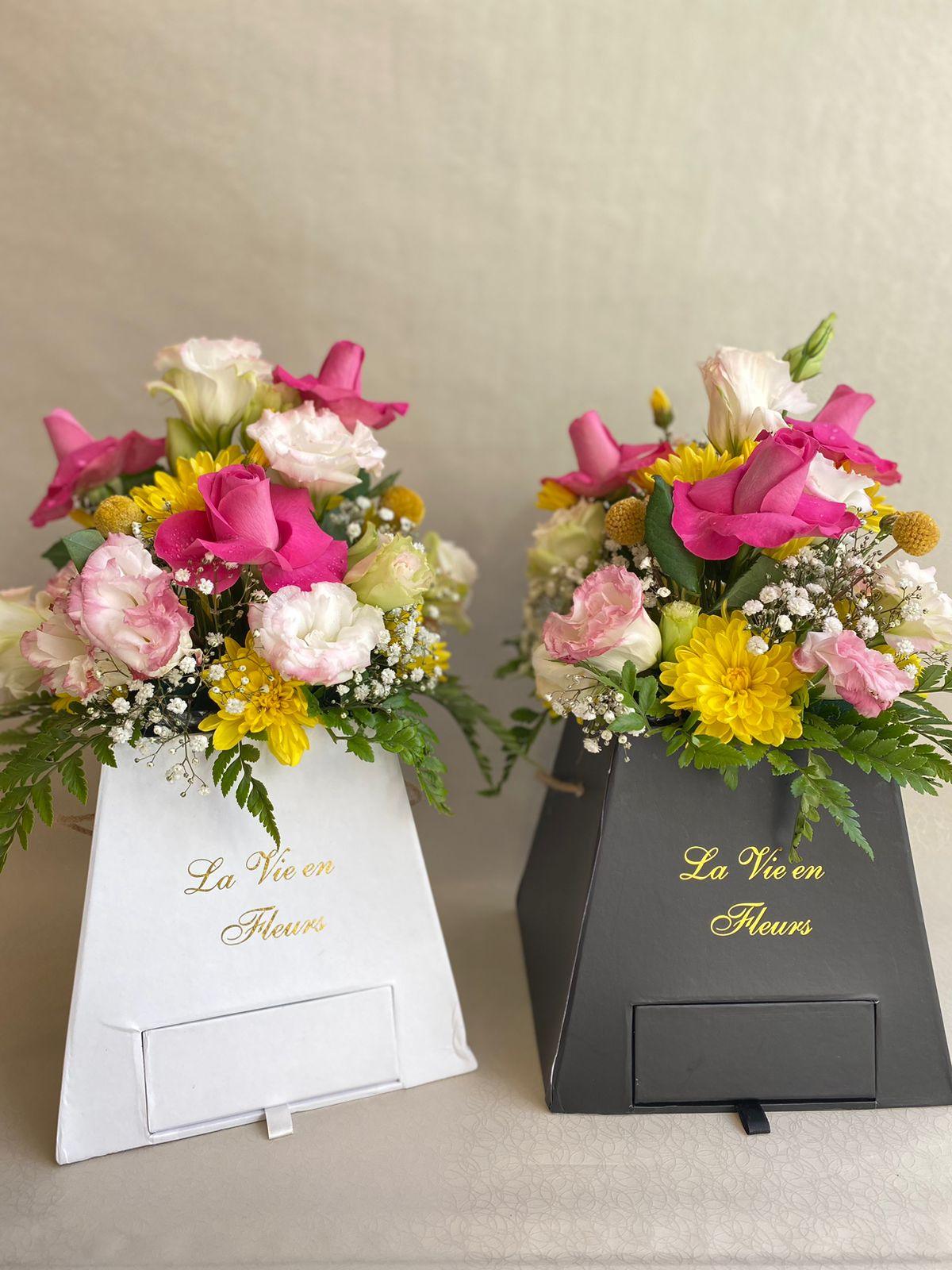 Gift Box Arrangement - Besan Flowers