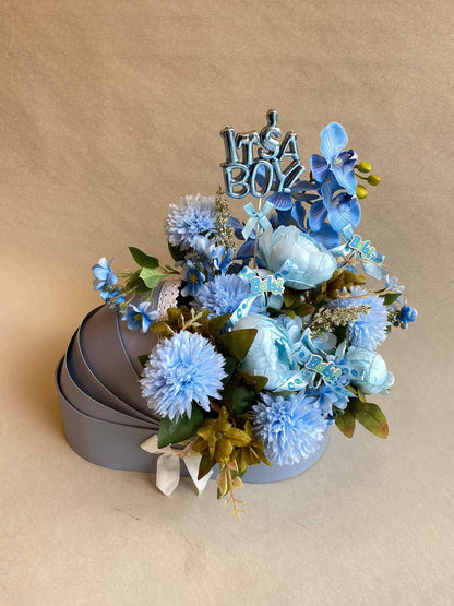 Besan Flowers Baby Boy Box