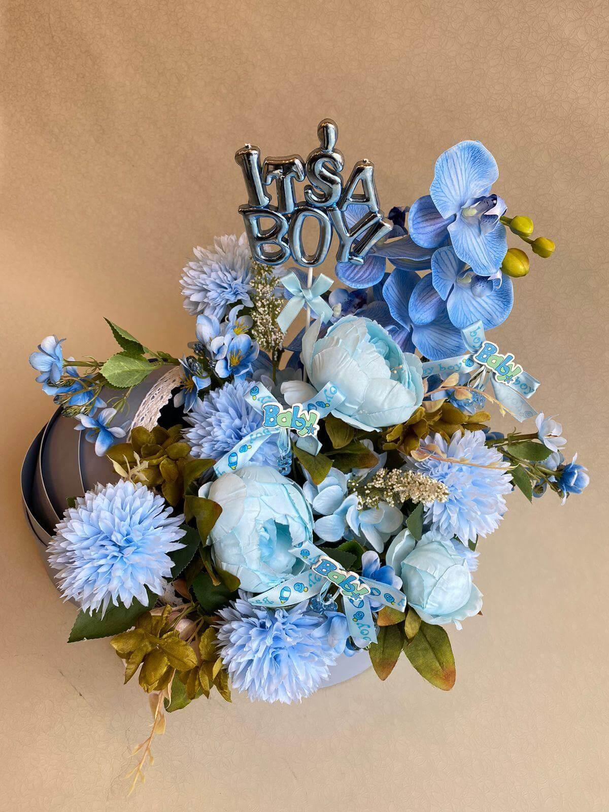 Besan Flowers Baby Boy Box