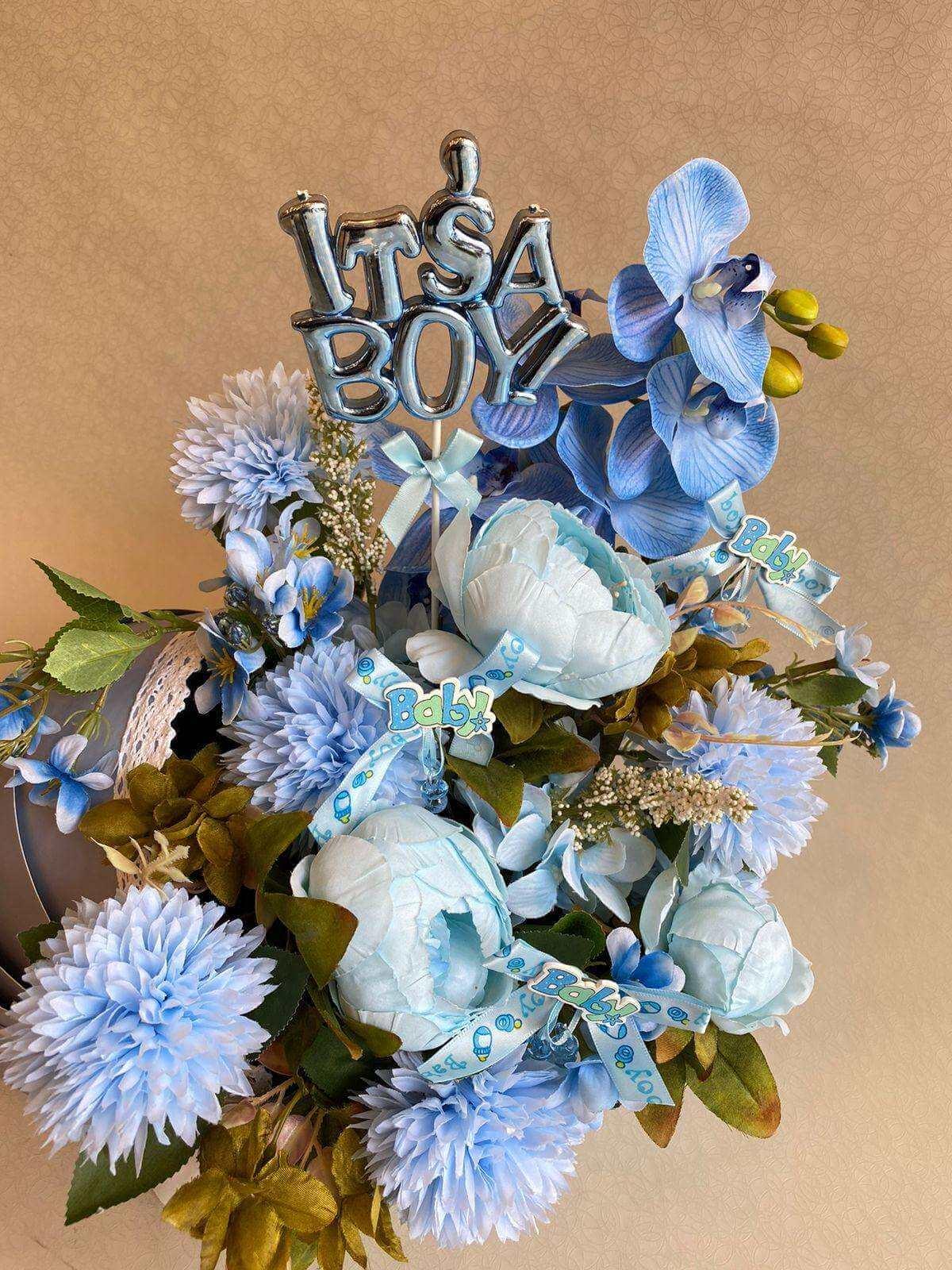 Besan Flowers Baby Boy Box