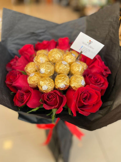 Besan Flowers Ferrero Bouquet