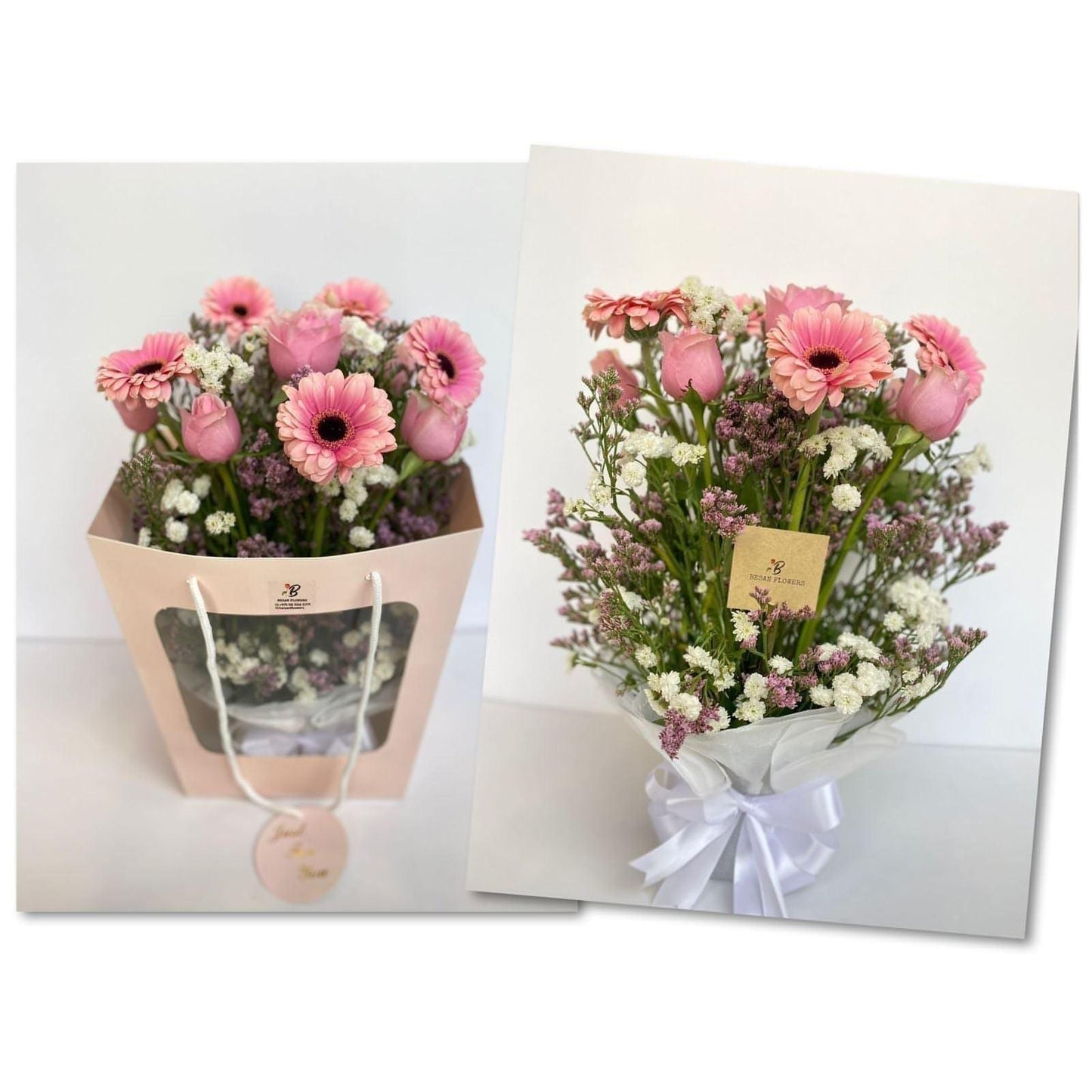 Besan Flowers flower bouquet, Pretty Pink