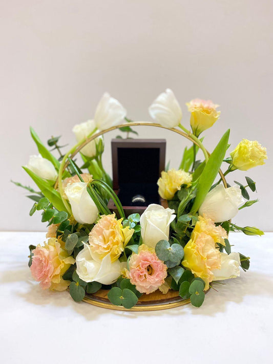 Besan Flowers Gift Arrangement Tray