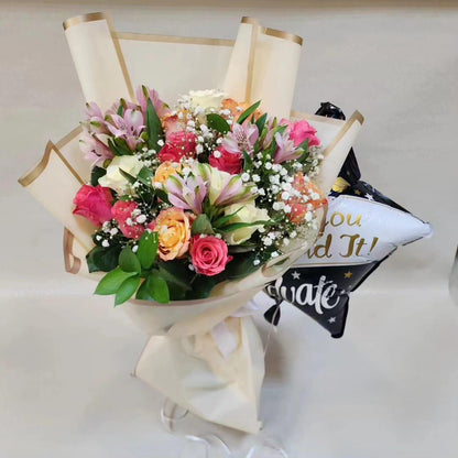 Besan Flowers Graduation Bouquet