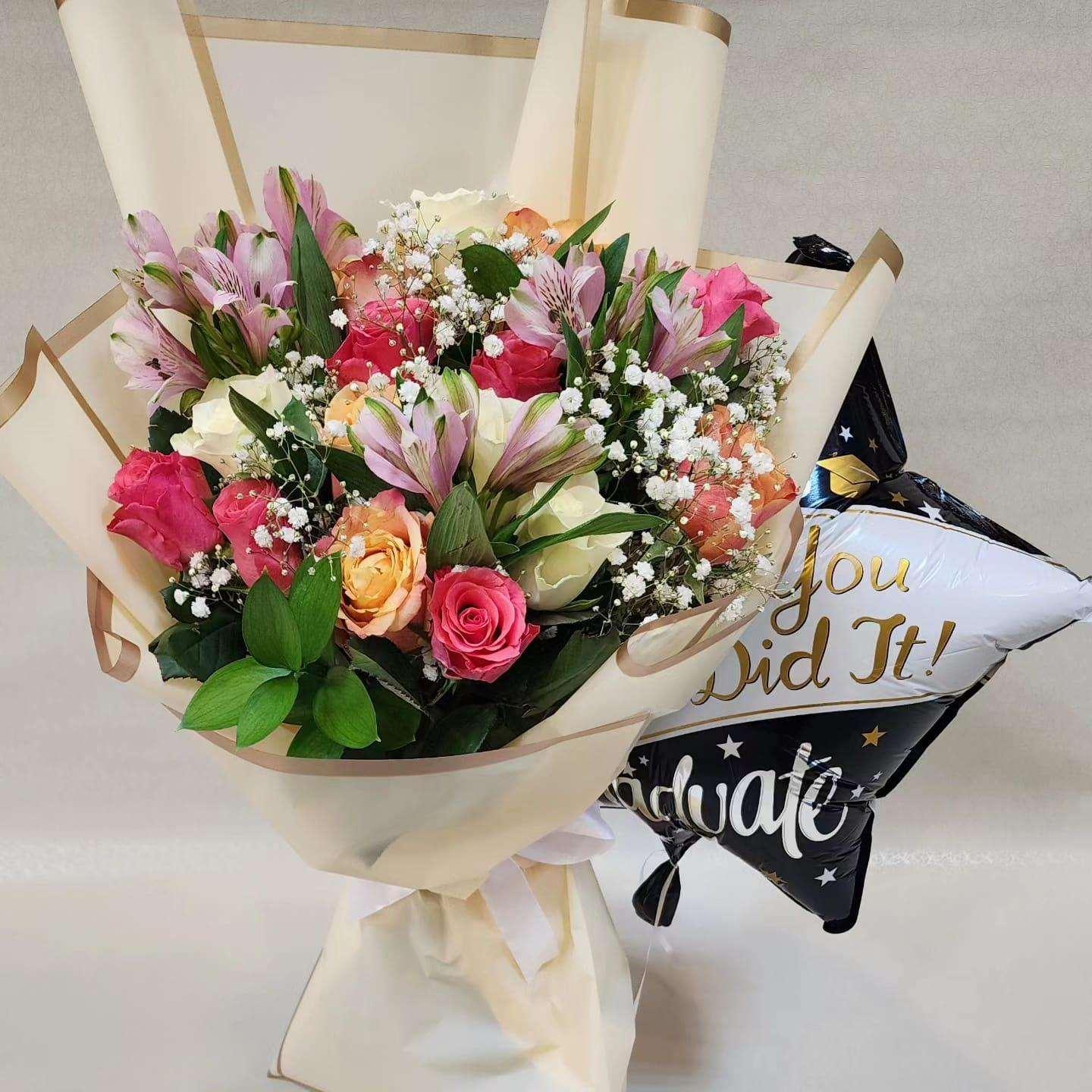 Besan Flowers Graduation Bouquet