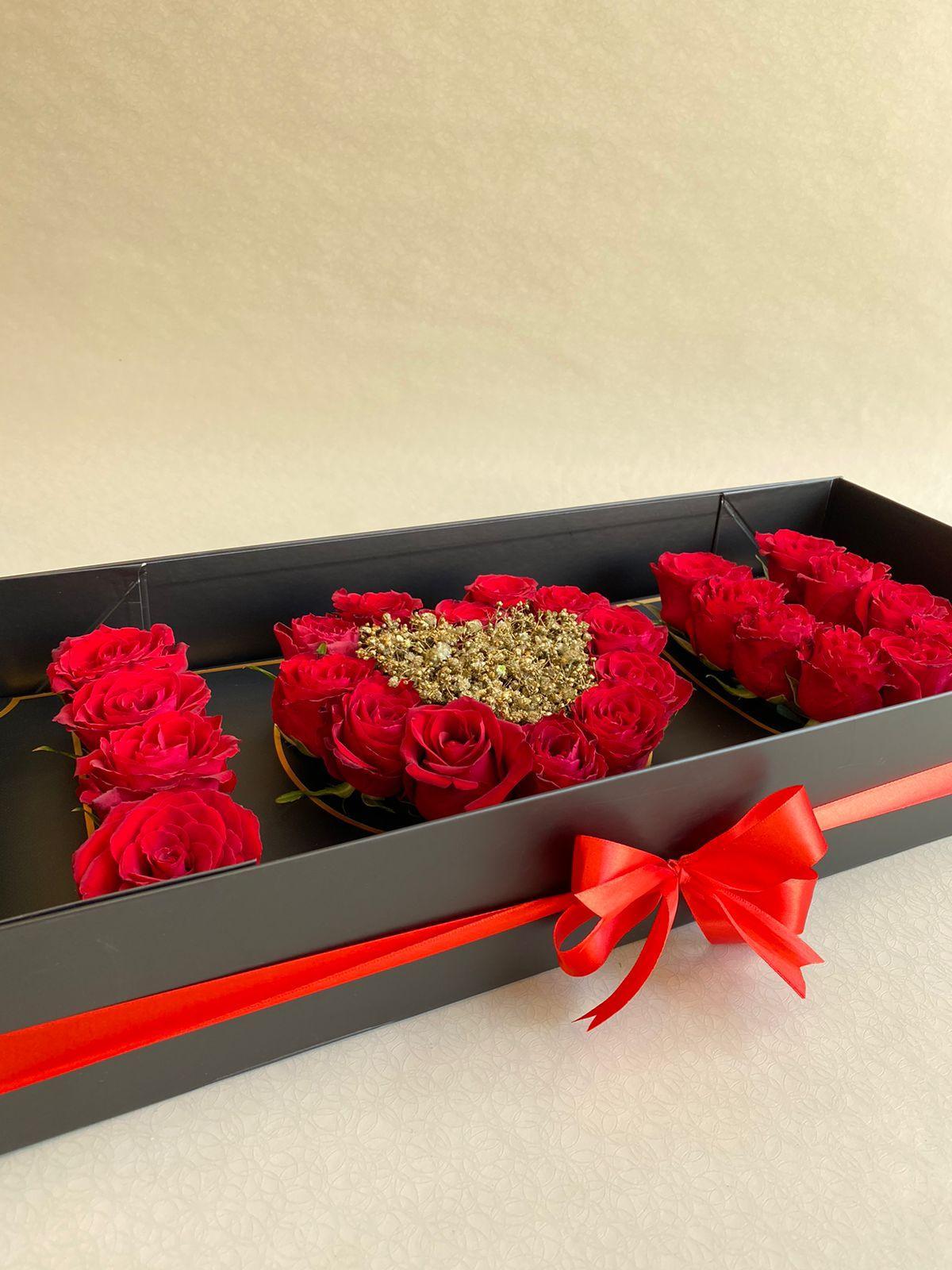 Besan Flowers I Love You Flowers Box