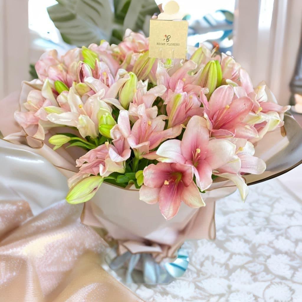 Pink Besan Bouquet - Besan Flowers