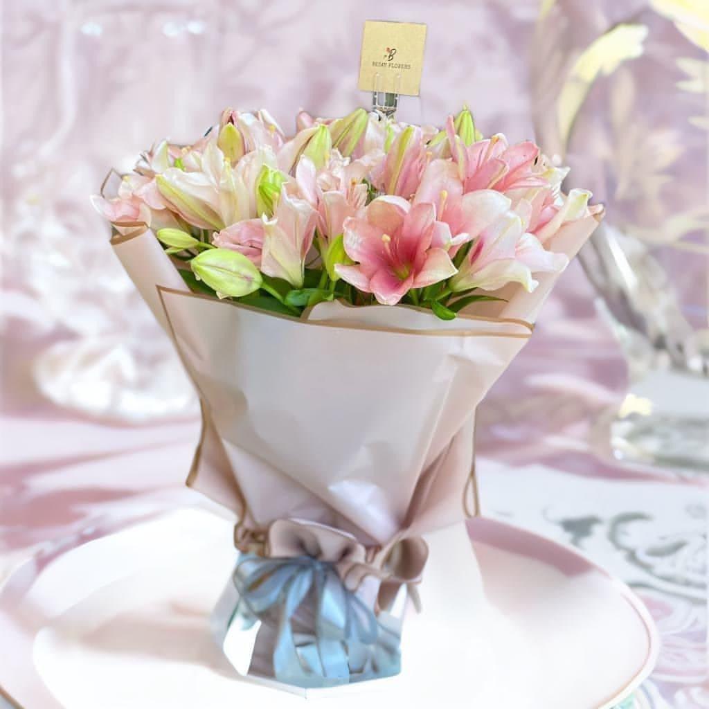 Pink Besan Bouquet - Besan Flowers