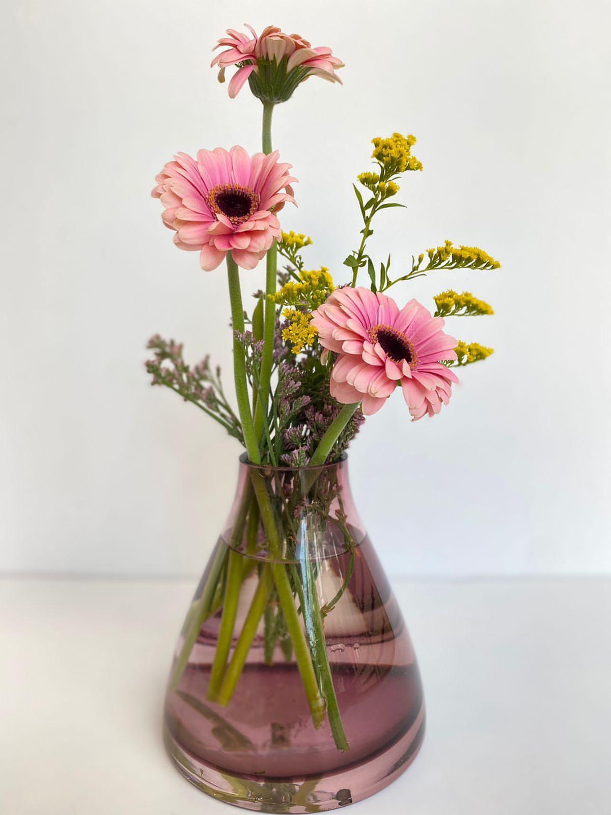 Pink Gerbera Vase - Besan Flowers