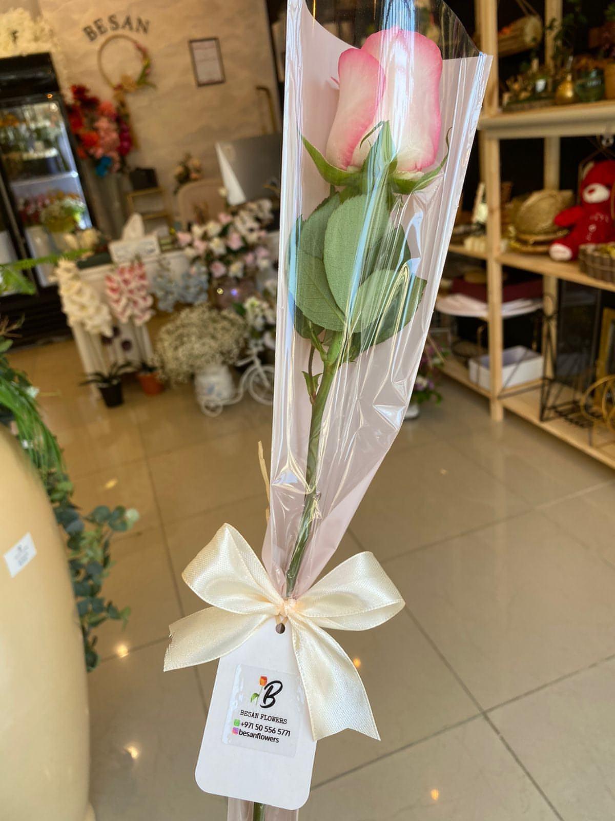 Pink rose bouquet, - Besan Flowers