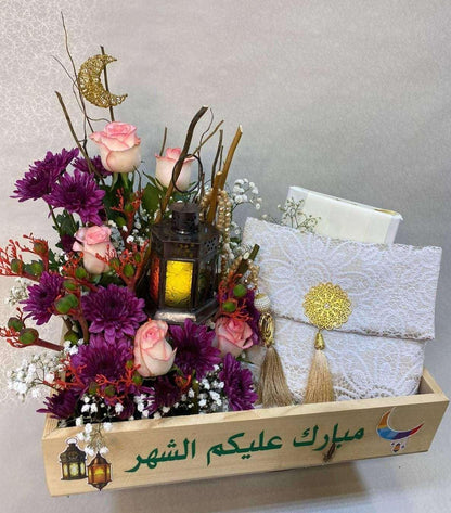 Ramadan Box Purple theme - Besan Flowers