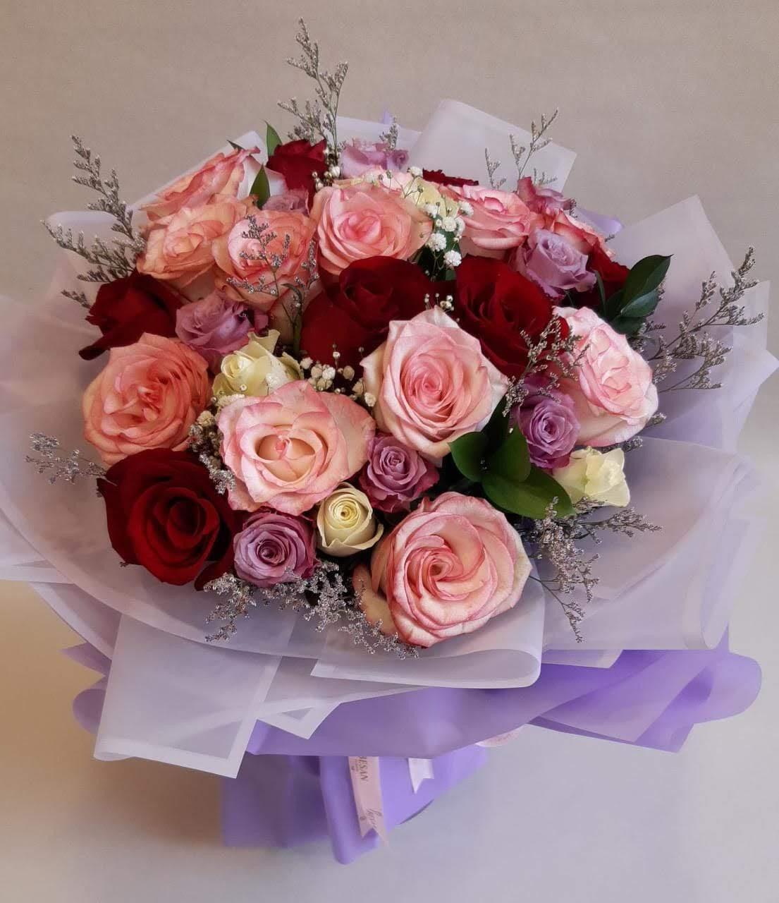 Rosa Bouquet - Besan Flowers